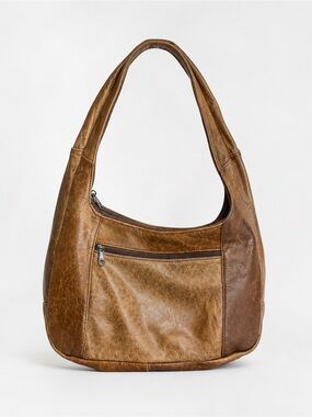 1999 Brown Leather Hobo Shoulder Bag